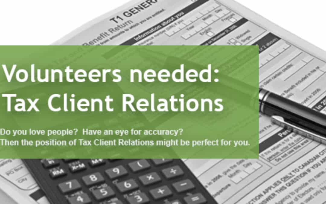 Tax Client Relations Volunteers Needed