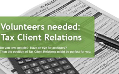 Tax Client Relations Volunteers Needed