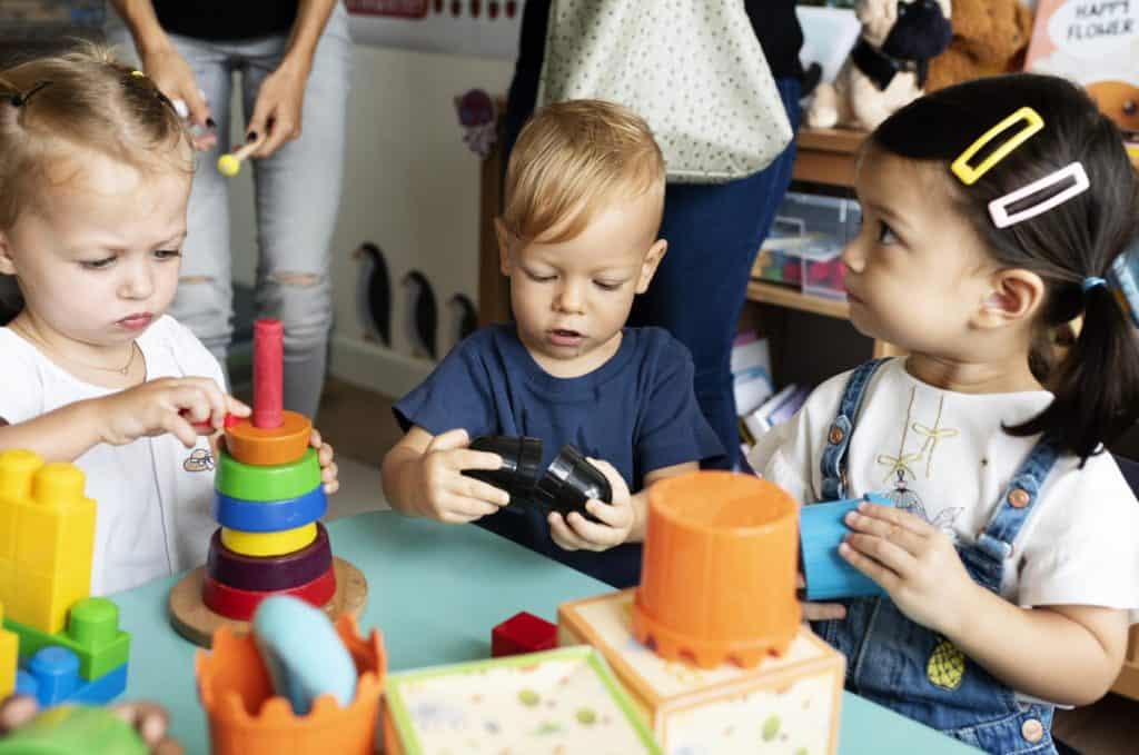 children playing in daycare