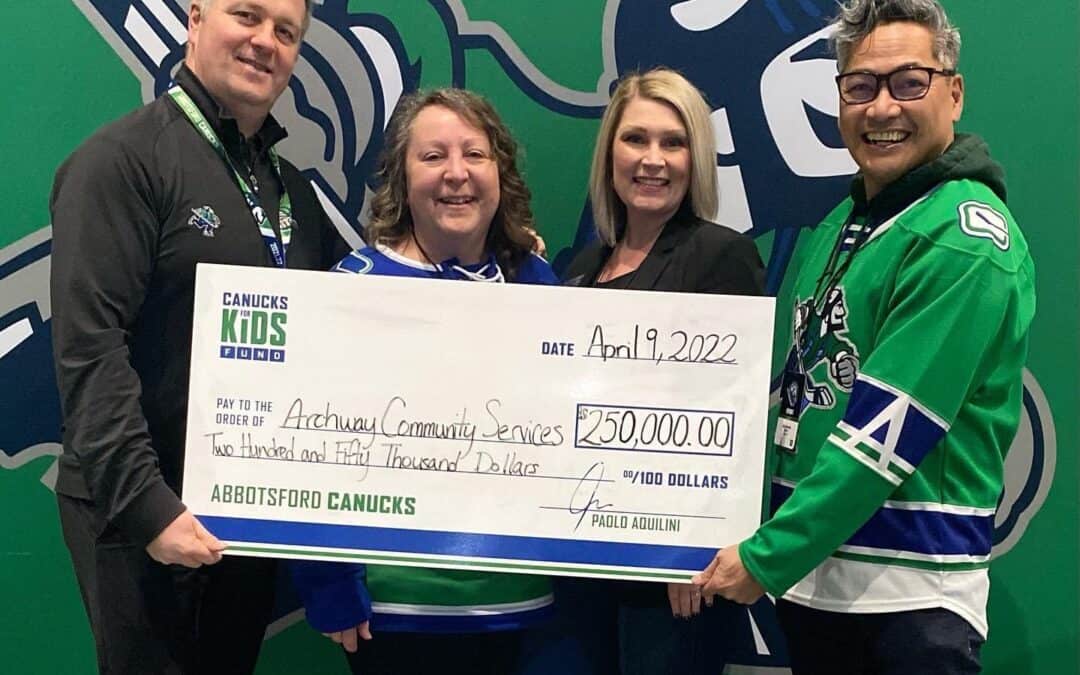 Abbotsford Canucks support flood relief efforts at Archway