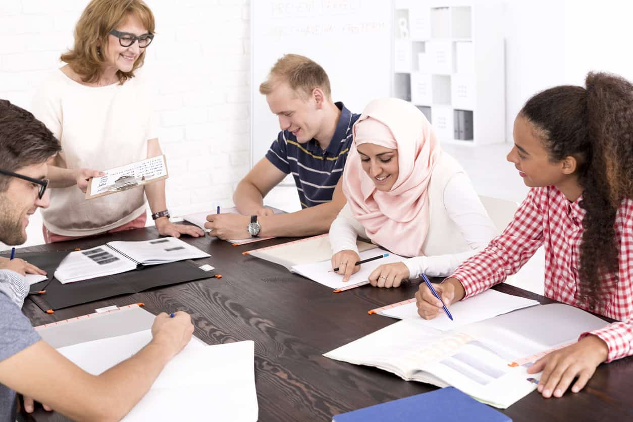 senior getting help with her income taxes over the phone