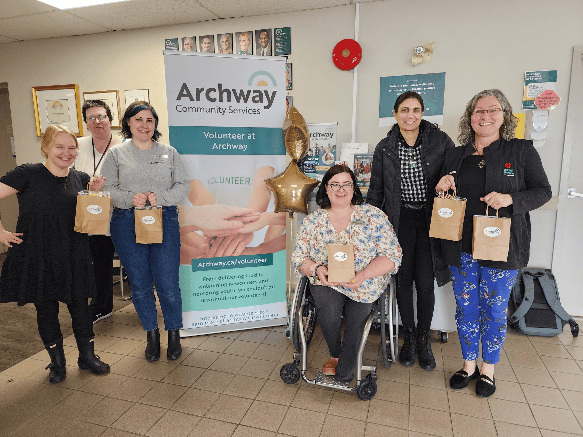 Group of Archway volunteers and employees
