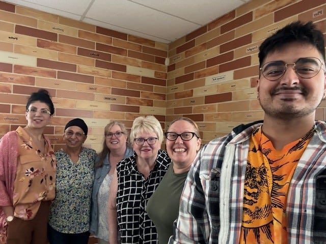 group of people smiling