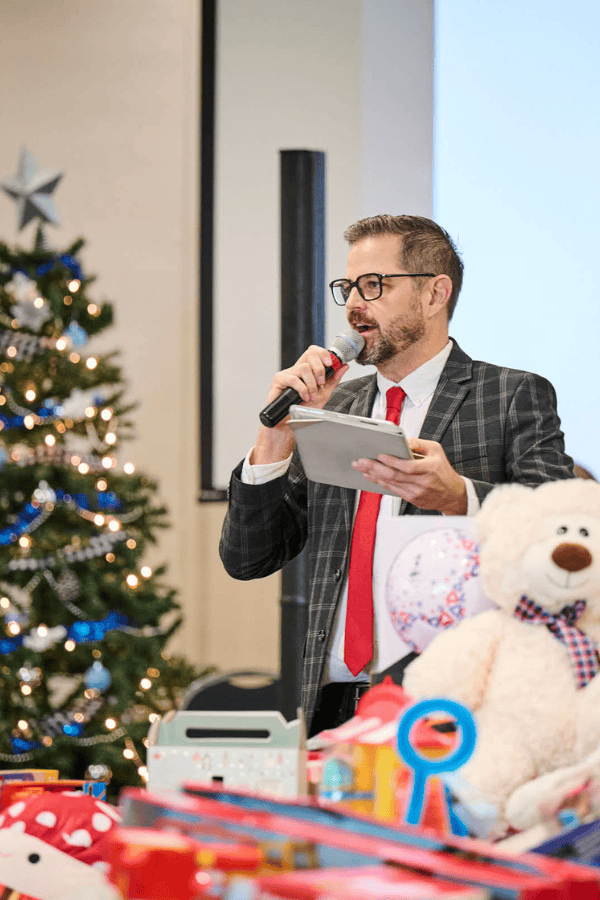 Cambree Lovesy singing at Toys for Tots
