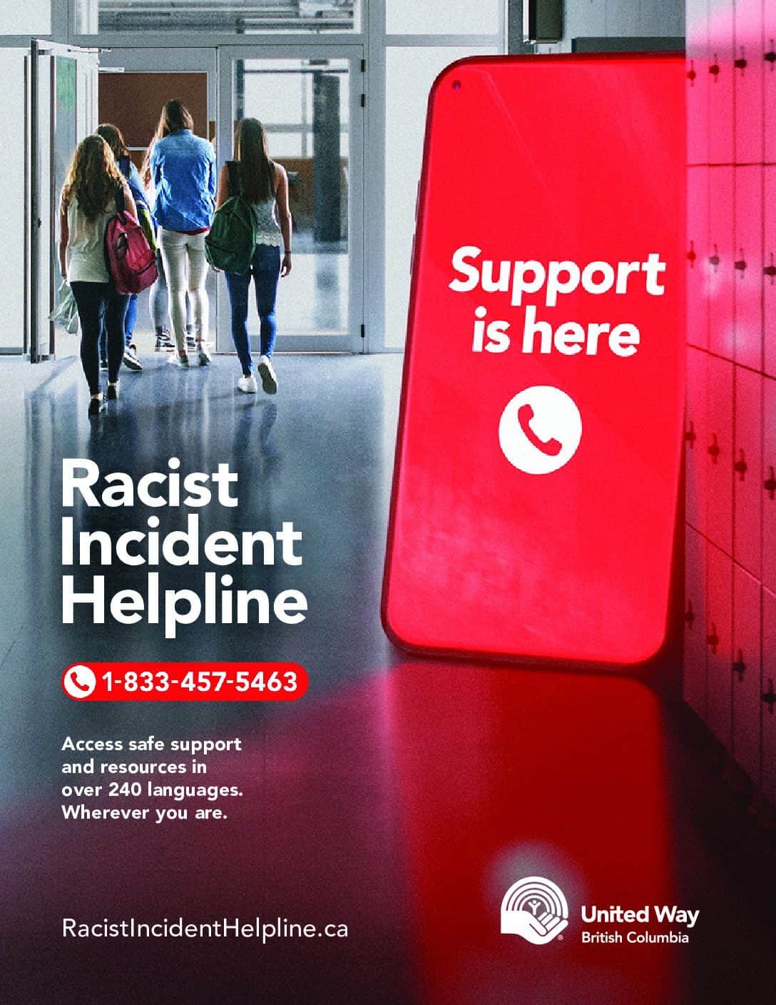 Racist Incident Helpline Poster 2025