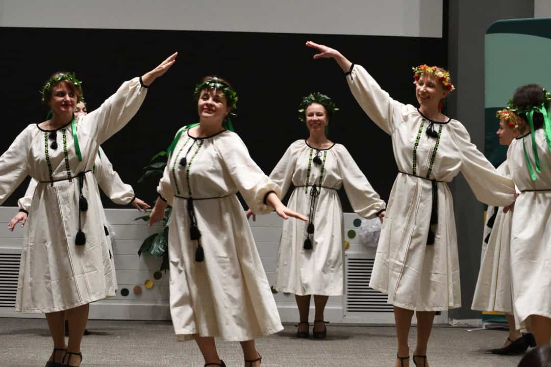 Women dancing on stage
