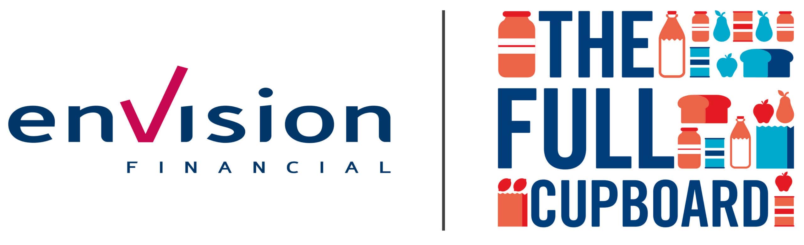 Envision Financial and The Full Cupboard logos