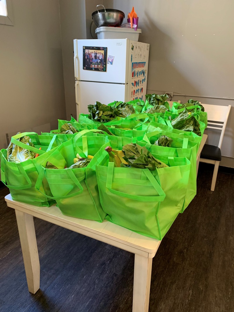 Bulk Buy Bags Bags filled with groceries on a table